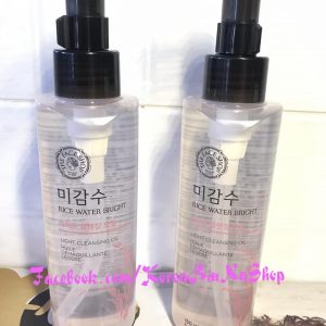Dầu tẩy trang The Faceshop Rice Water Bright Light Cleansing Oil 150ml 더페이스샵 미감수 브라이트 라이트 클렌징 오일