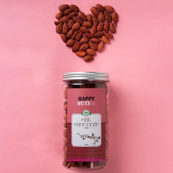 Hạt Hạnh Nhân Mỹ Rang Roasted USA Almonds 500gr - Happy Nuts
