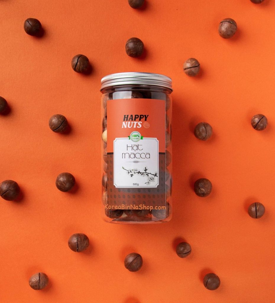 Hạt Macca Rang Úc Roasted Australian Macadamia Nuts 500gr - Happy Nuts
