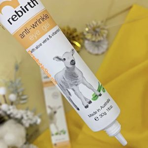 Gel Dưỡng Da Mắt Rebirth Anti Wrinkle Eye Gel with Aloe Vera Vitamin E 30g Giảm Nhăn Mờ Thâm Từ Úc