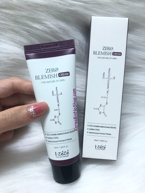 Kem Izeze Zero Blemish Cream 50ml Hàn Quốc Dưỡng Ẩm Chống Viêm Da 아이제제 제로 블레미쉬 크림