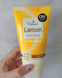 Sữa Rửa Mặt Hương Chanh Hàn Quốc Cho Da Dầu On The Body Natural Lemon Cleansing Foam 120g 온더바디 내추럴 레몬 클렌징 폼