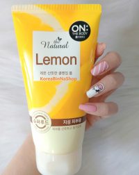 Sữa Rửa Mặt Hương Chanh Hàn Quốc Cho Da Dầu On The Body Natural Lemon Cleansing Foam 120g 온더바디 내추럴 레몬 클렌징 폼
