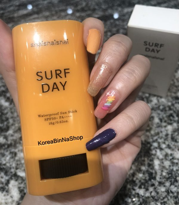Thỏi Chống Nắng Chống Nước Shaishaishai Surf Day Waterproof Sun Stick cho mặt và body SPF50+ PA++++ 18g 샤이샤이샤이 서프데이 워터프루프 선스틱