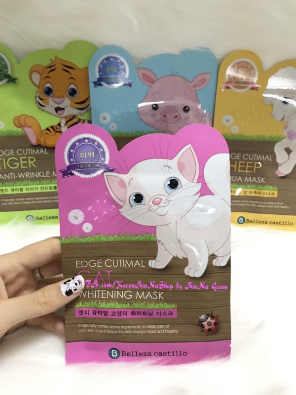Mặt nạ Belleza Castillo Edge Cutimal 4 loại CAT PIG TIGER SHEEP