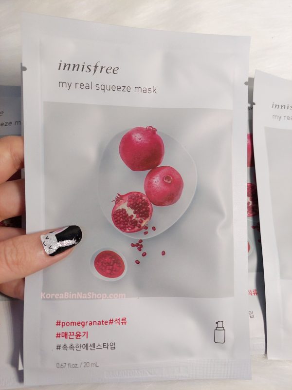 Mặt nạ lựu Innisfree My Real Squeeze Mask Pomegranate 이니스프리 마이 리얼 스퀴즈 마스크 석류