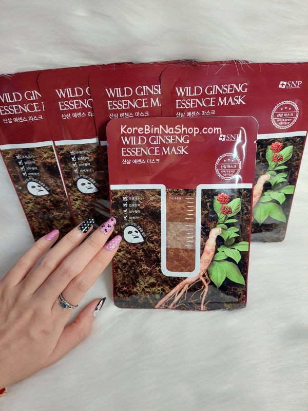 Mặt Nạ Sâm Núi Hàn Quốc SNP Wild Ginseng Essence Mask 25ml 산삼 에센스 마스크