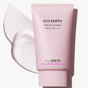 Kem Chống Nắng The Saem Eco Earth Pink Sun Cream EX SPF50+ PA++++ 50g 더샘 에코 어스 핑크 선 크림 이엑스