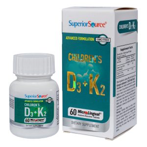 Thực phẩm bảo vệ sức khỏe trẻ em bố sung vitamin D vitamin K tốt cho xương, răng Superior Source CHILDREN’S D3 + K2