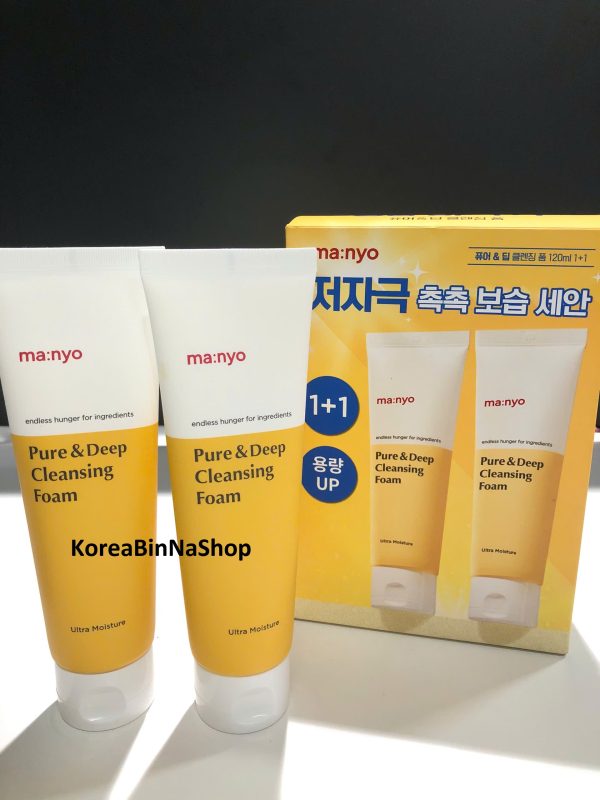 Sữa Rửa Mặt Sạch Sâu Hàn Quốc Manyo Pure & Deep Cleansing Foam 120ml 마녀공장 퓨어 딥 클렌징폼