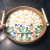 Khay Mây Đan Xà Cừ Thủ Công Có Tay Cầm – Khay Bưng Trà, Bánh, Decor Bàn Cao Cấp