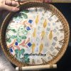 Khay Mây Đan Xà Cừ Thủ Công Có Tay Cầm – Khay Bưng Trà, Bánh, Decor Bàn Cao Cấp