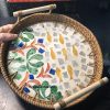 Khay Mây Đan Xà Cừ Thủ Công Có Tay Cầm – Khay Bưng Trà, Bánh, Decor Bàn Cao Cấp