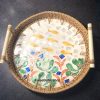 Khay Mây Đan Xà Cừ Thủ Công Có Tay Cầm – Khay Bưng Trà, Bánh, Decor Bàn Cao Cấp